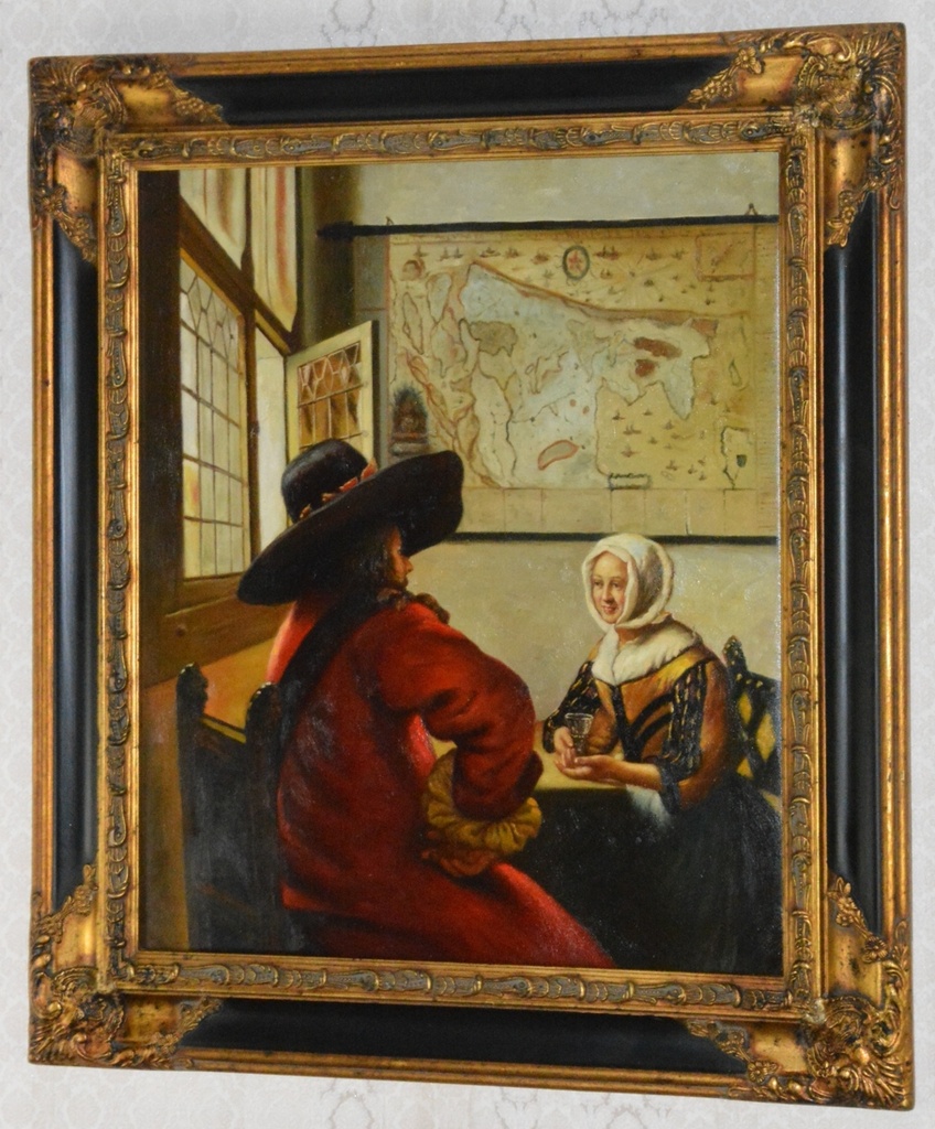 Obraz - Pán s dámou - olej na plátně