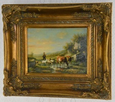 Obraz - Na pastvě - olej na desce