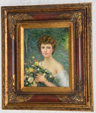 Obraz - Dáma - olej na desce