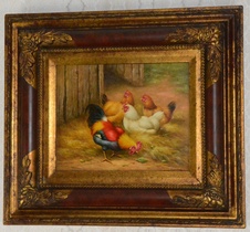 Obraz - Na dvorku - olej na desce