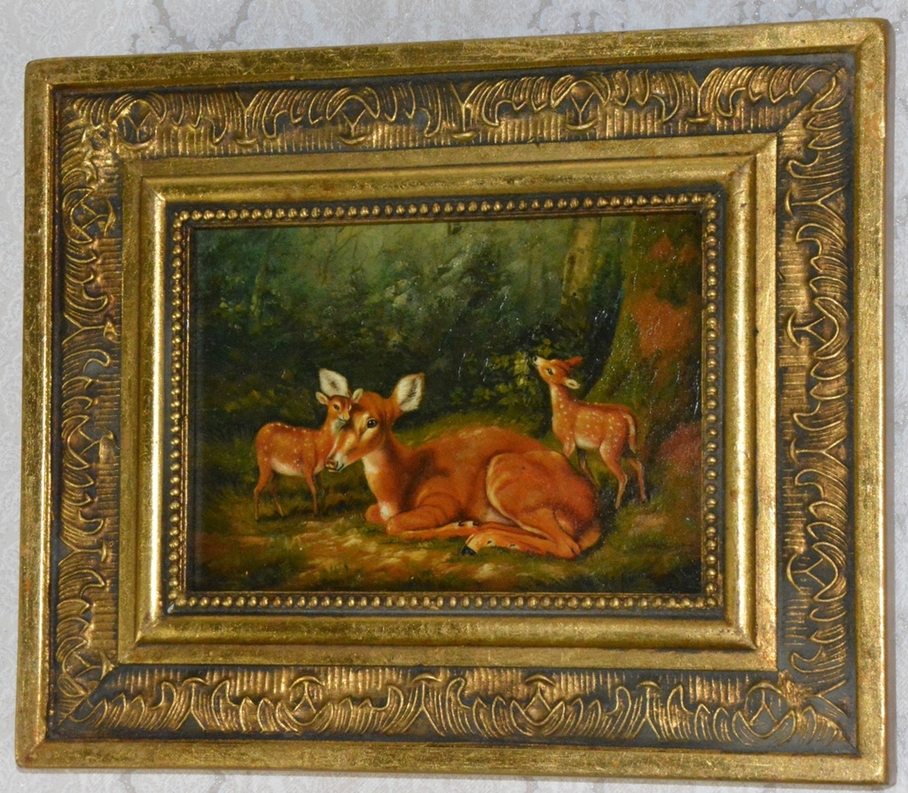 Obraz - Laň - olej na desce