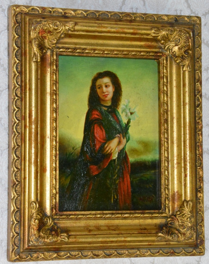 Obraz - Dáma - olej na desce