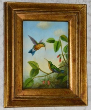 Obraz - Ledňáčci - olej na desce