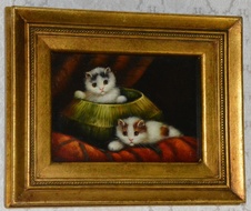 Obraz - Koťata- olej na desce