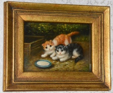 Obraz - Koťata - olej na desce