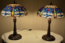 Tiffany lampy s vážkami - pár