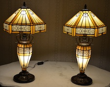 Tiffany lampy - Art deco - pár