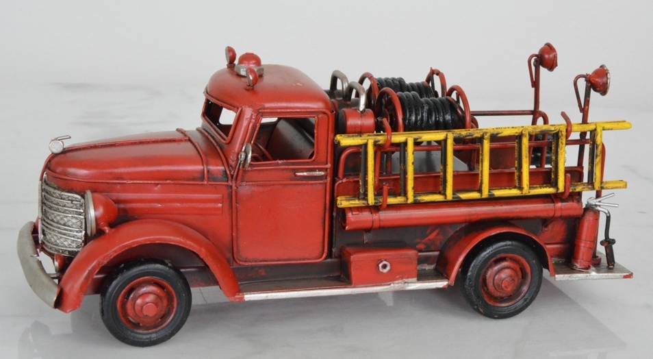 Retro kovový model - Hasiči