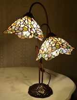 Tiffany lampa se dvěma cilindry