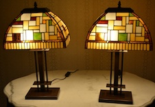 Tiffany lampy - Art deco - pár