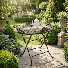 Zahradní kovový stoleček - skládací
