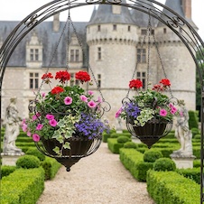 Retro kovové květníky - set - závěsné