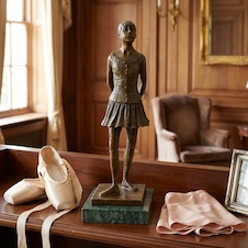 Bronzová socha - Baletka - na mramoru