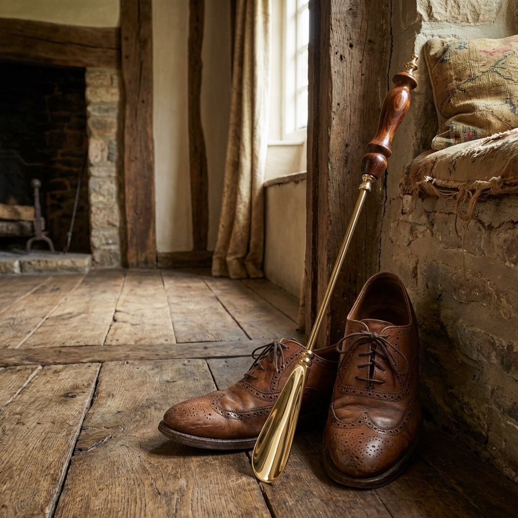 Retro nazouvák - dřevo + mosaz