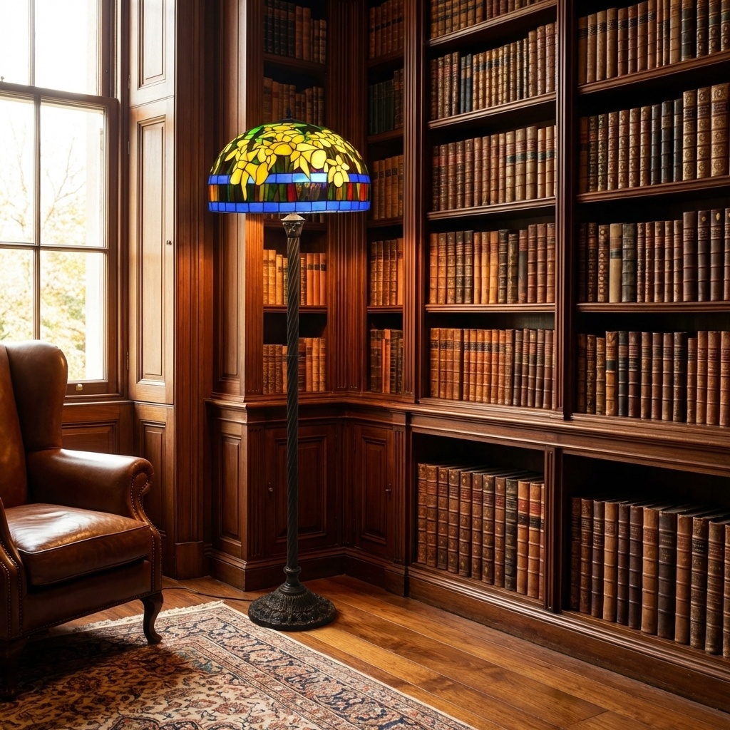 Podlahová Tiffany lampa - 169 cm