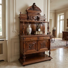 Starožitný Dubový Bufet v Renezančním Stylu