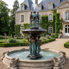 Zámecká bronzová fontána-VELKÁ-UNIKÁT-252 cm