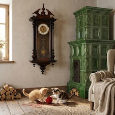 Starožitné řezbované hodiny FMS - rok 1890