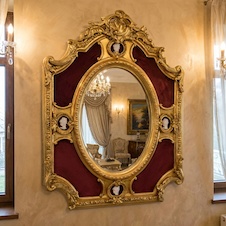 Zámecké zrcadlo - čalouněné