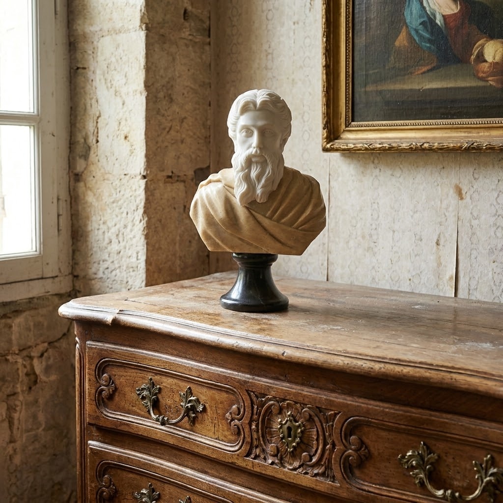 Zámecká mramorová bysta - Muž