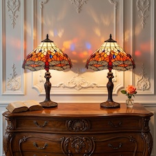 Tiffany lampy s vážkami - krásné