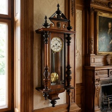 Starožitné řezbované hodiny Junghans r 1890