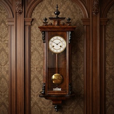 Starožitné řezbované hodiny Junghans r 1900