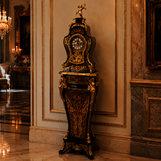 Zámecké hodiny Boulle s konzolí