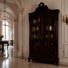 Starožitná skříň - knihovna po renovaci - Louis XV