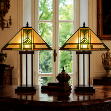 Tiffany lampy - Art deco - pár